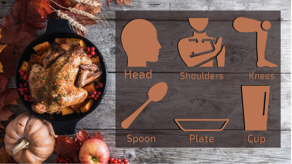 Head, Shoulders, Knees...Spoon, Plate, Cup, Thanksgiving Edition image number null